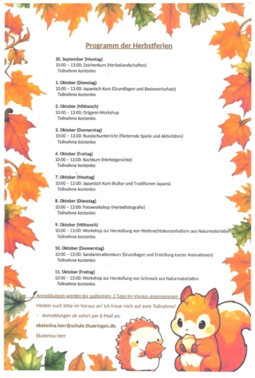 Herbstprogramm 2024